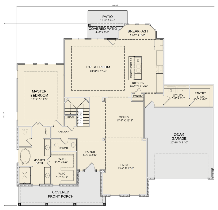 Image of a floor plan Paso Fino style house, featuring Chisholm Trace and highlighting website services.