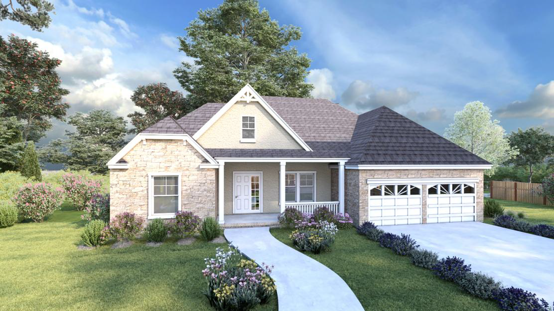 Image of a Saddleridge-style house, featuring Chisholm Trace and highlighting website services.