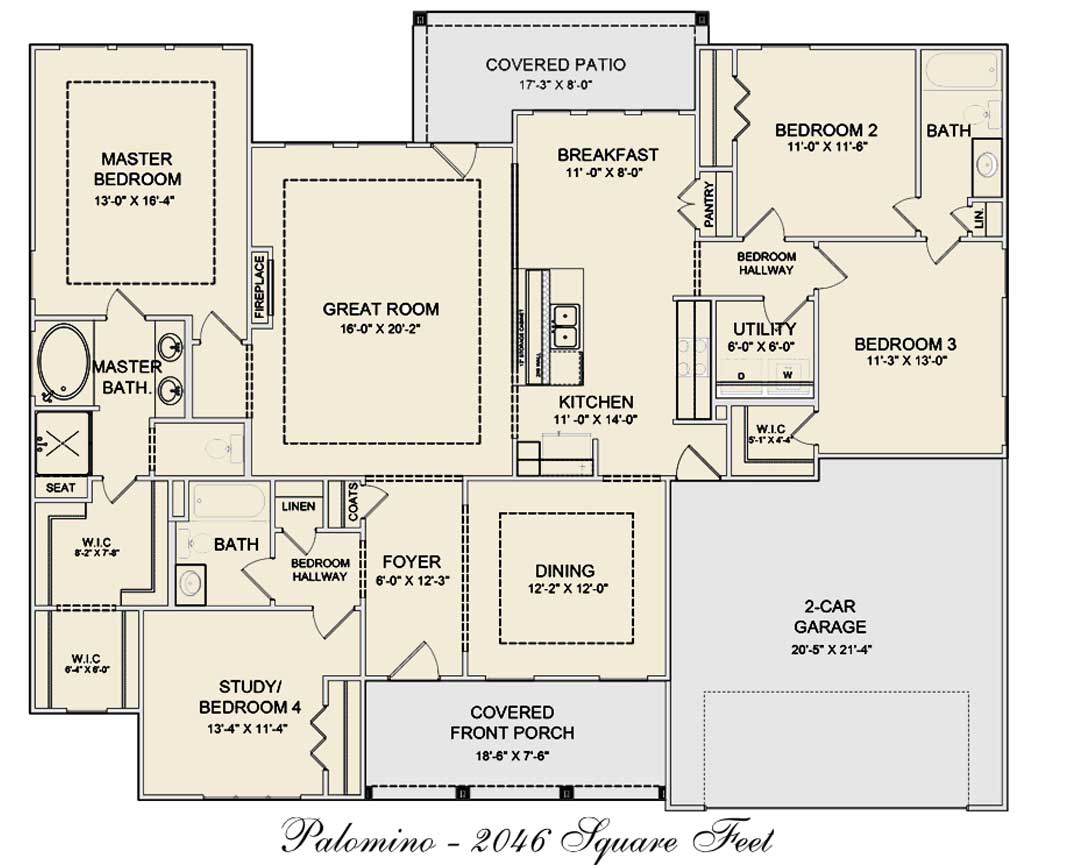 Image of a Palomino-style house, featuring Chisholm Trace and highlighting website services.